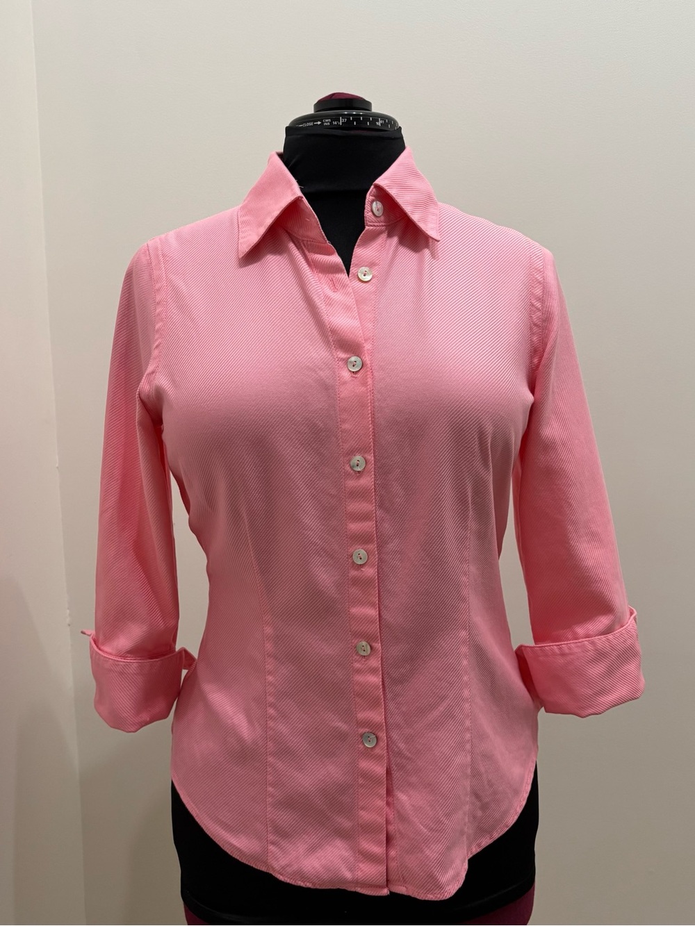Farinaz Taghavi "Perfect Shirt" Tailored Button Down Blouse - Pink